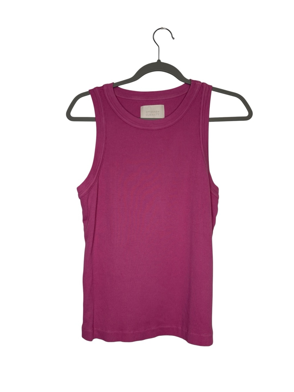 Citizens Of Humanity Isabel Raspberry Ribbed Knit Tank Size XL - Picture 4 of 8